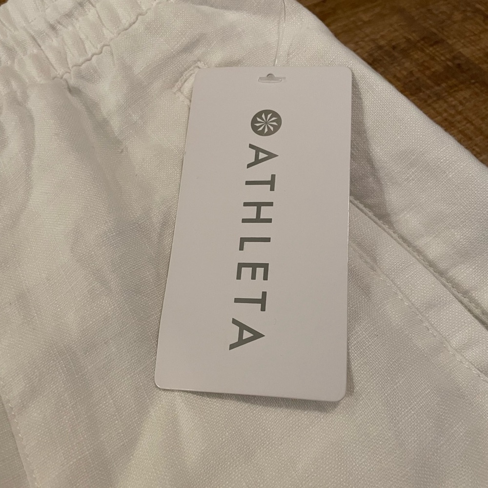 NWT Athleta Retreat Linen Joggers - Picture 6 of 7